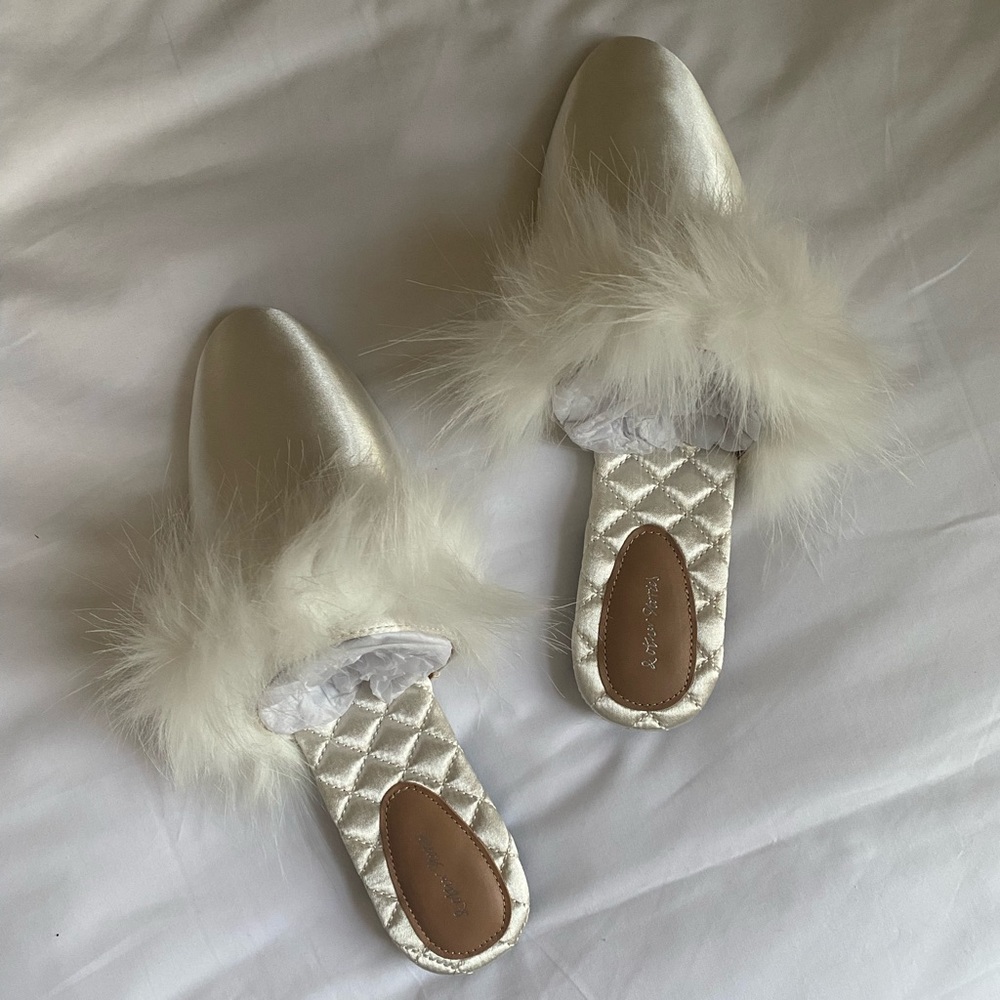 Off White Wedding Slippers